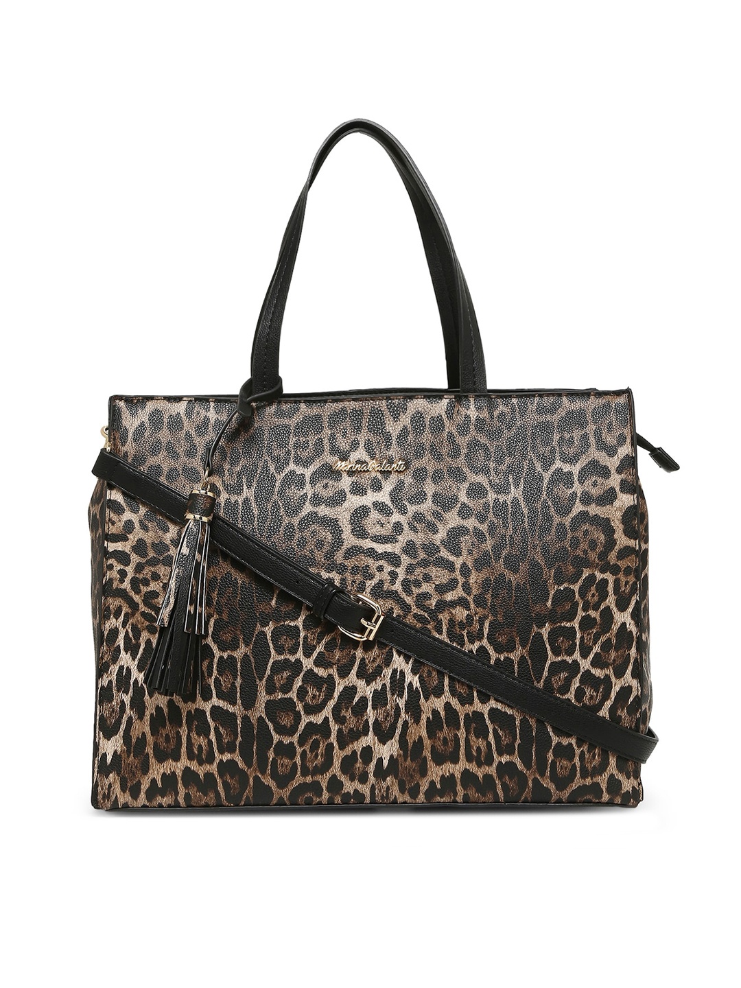 

Marina Galanti Midnight Sonata Animal Printed Structured Handheld Bag, Brown