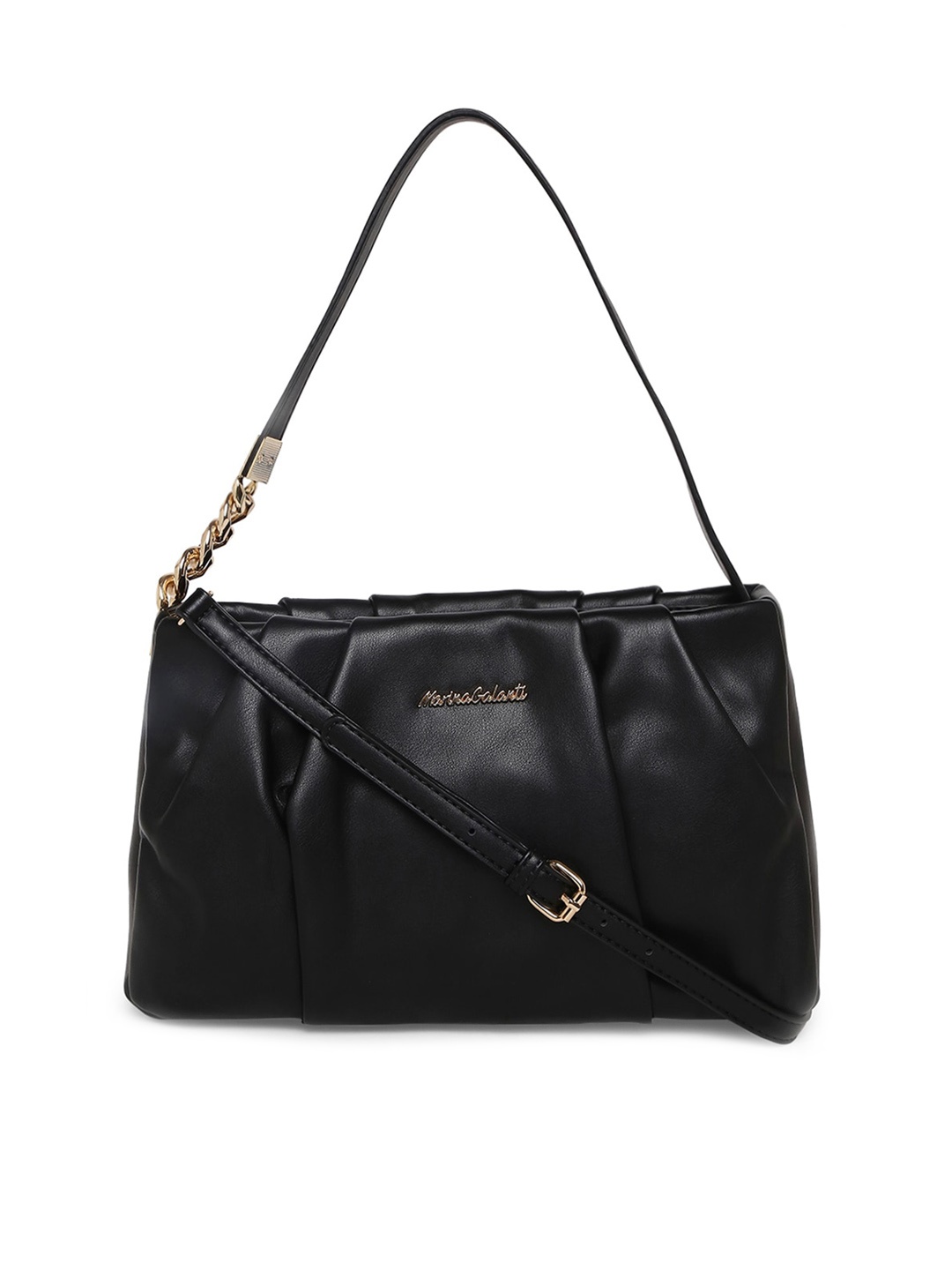 

Marina Galanti Textured Structured Shoulder Bag, Black