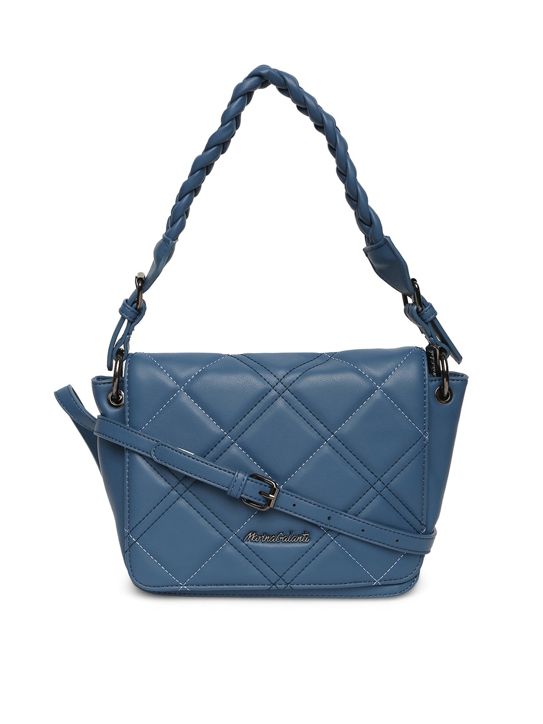 

Marina Galanti Structured Shoulder Bag With Quilted, Blue