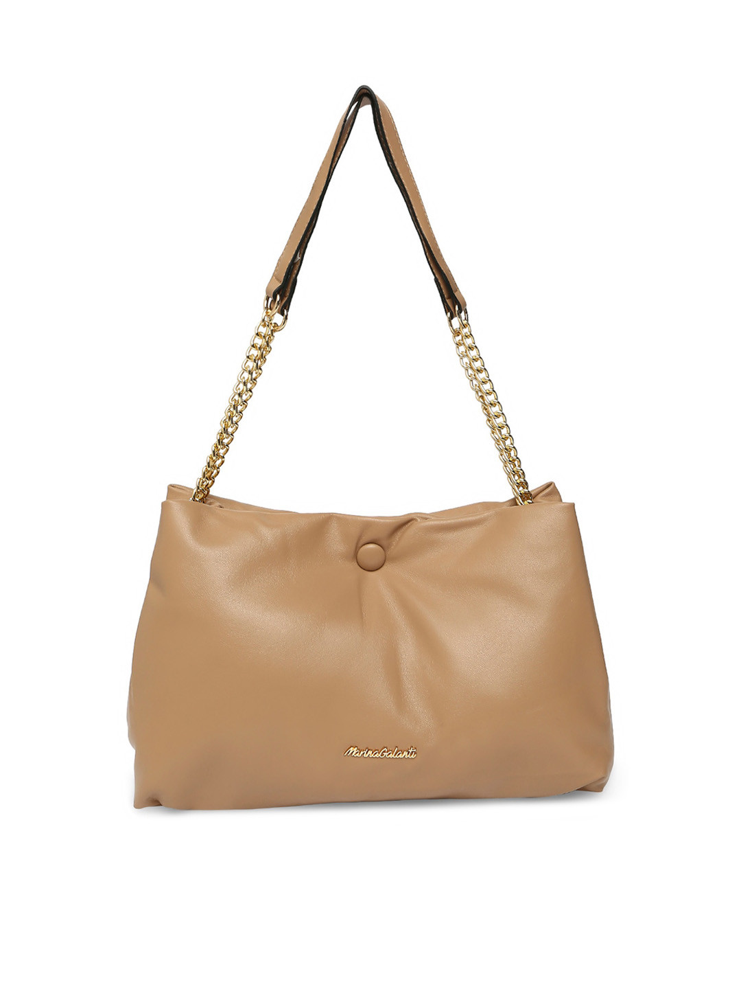 

Marina Galanti Brown PU Structured Shoulder Bag