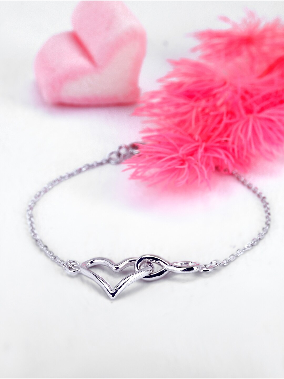 

GIVA Women 925 Sterling Silver Rhodium-Plated Link Bracelet