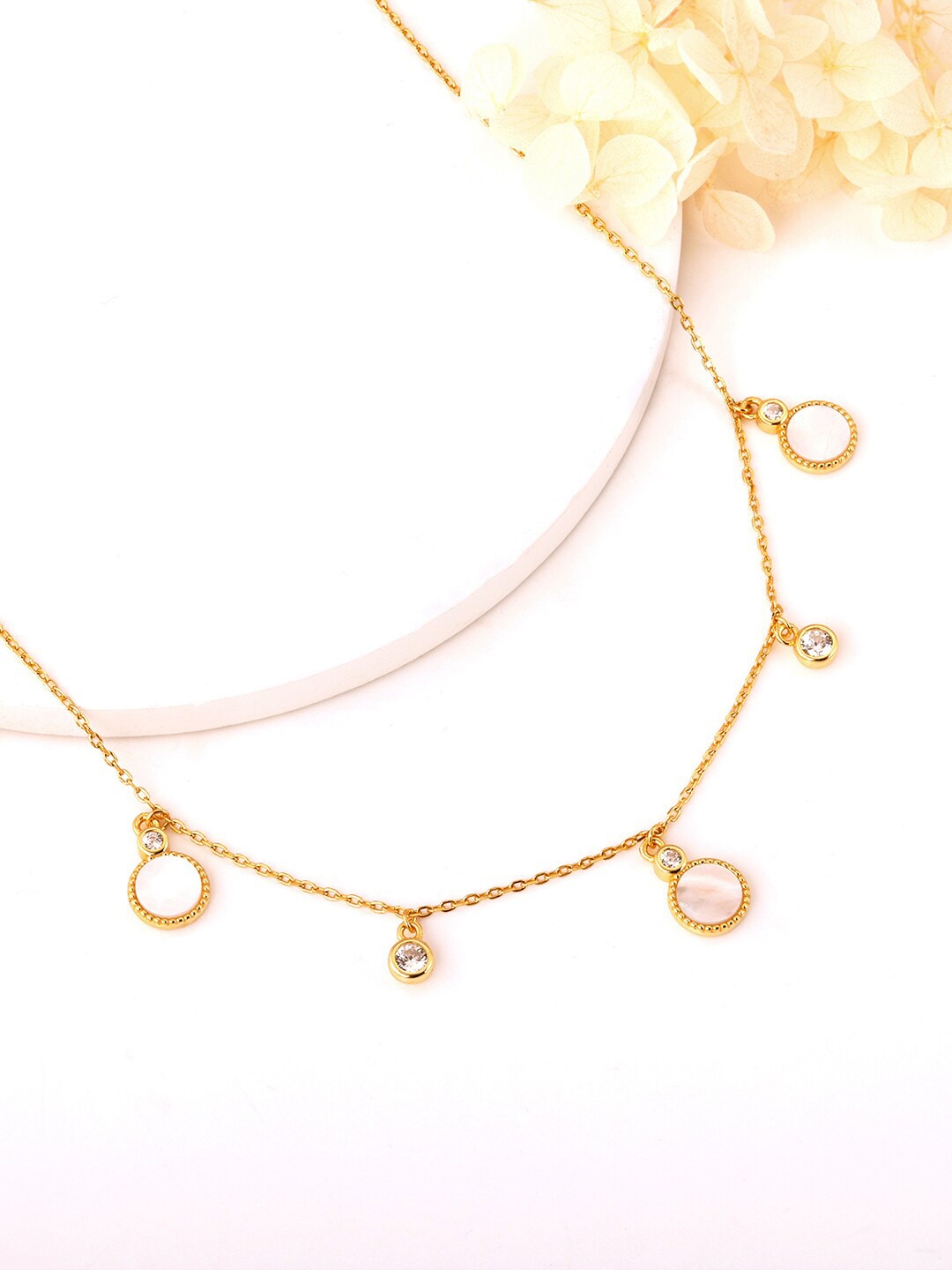 

GIVA Sterling Silver Gold-Plated Charm Necklace