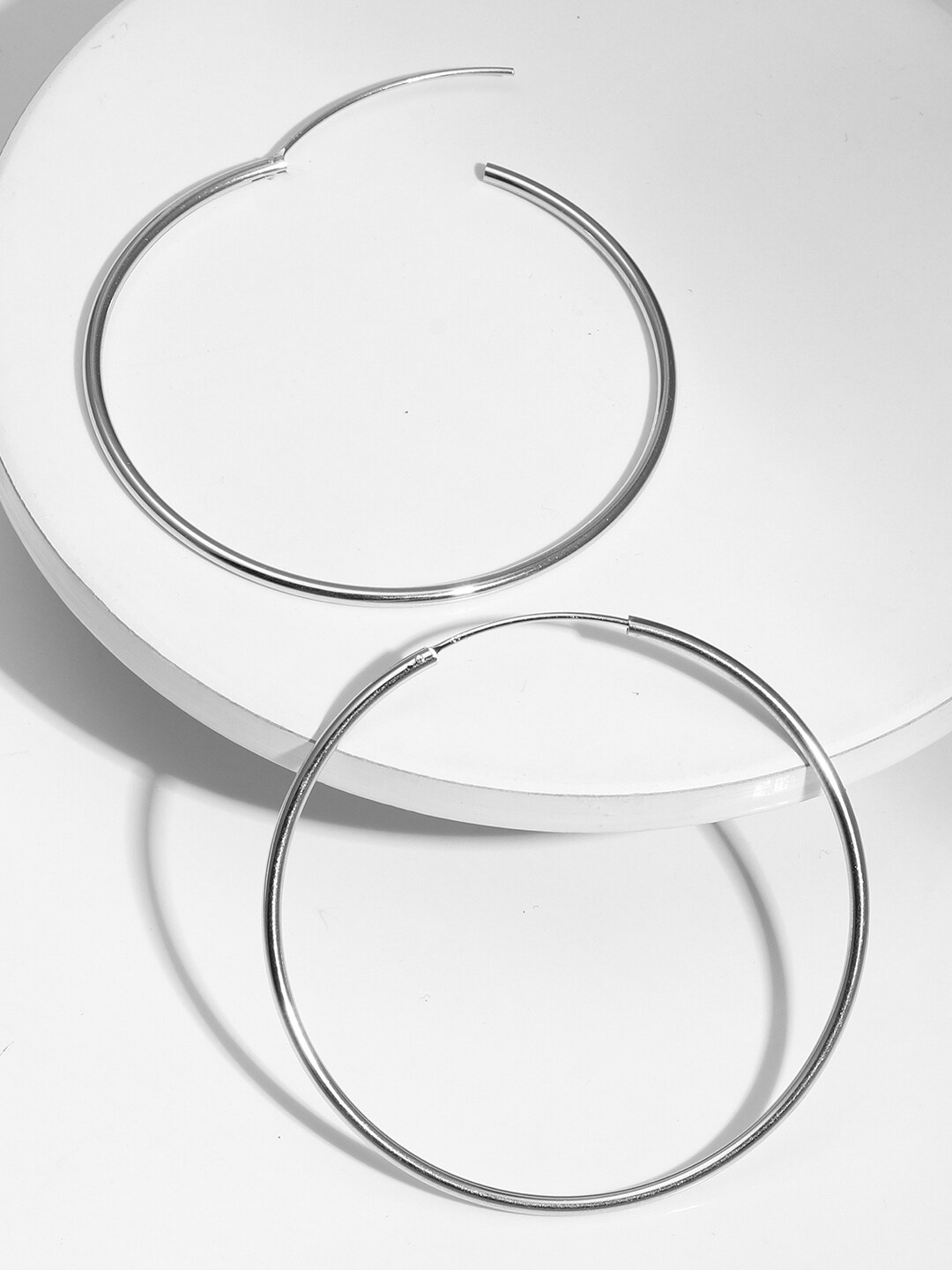 

GIVA 925 Sterling Silver & Rhodium-Plated Circular Hoop Earrings