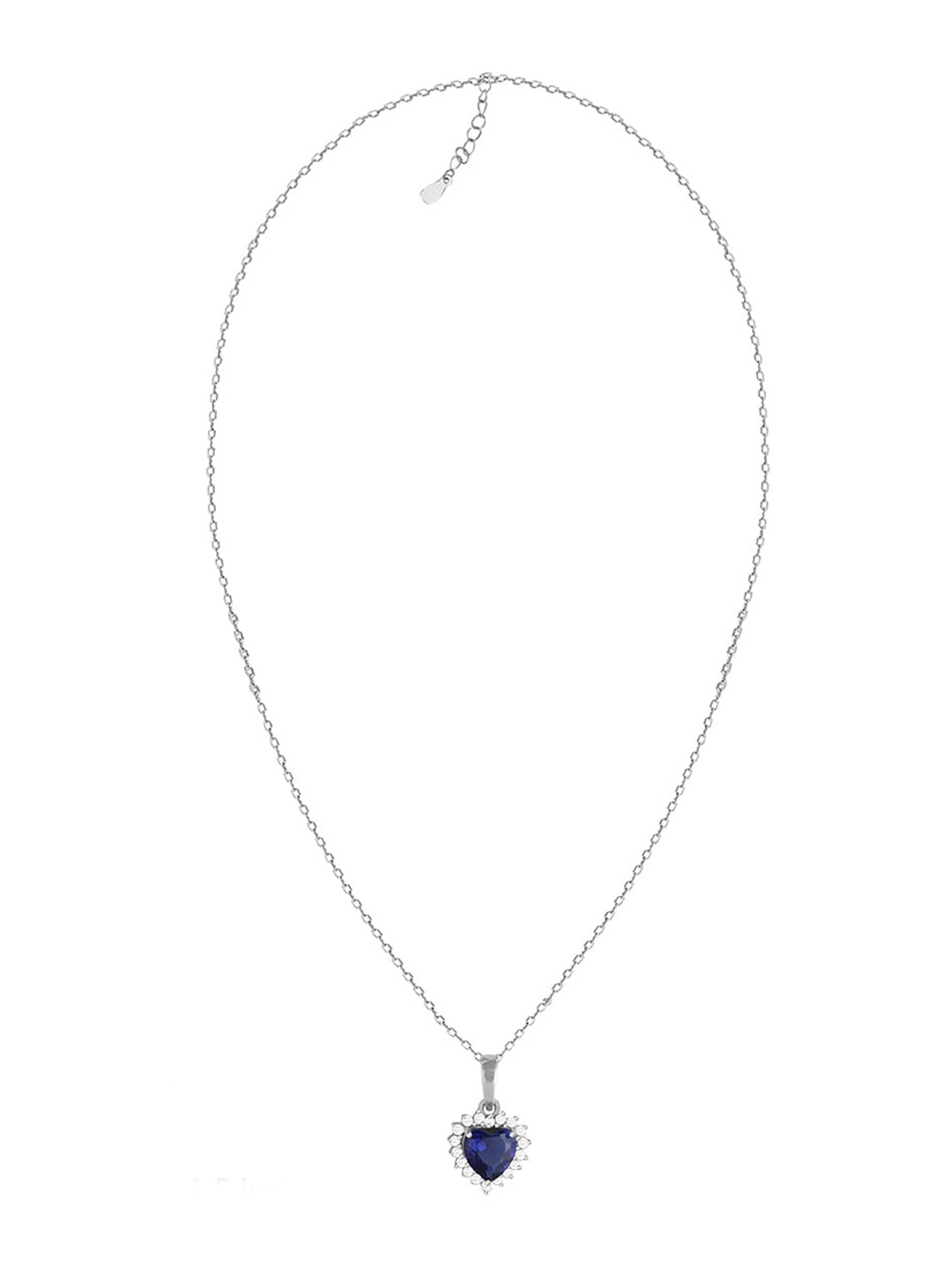 

GIVA 925 Sterling Silver Rhodium-Plated CZ Studded Pendant With Chain