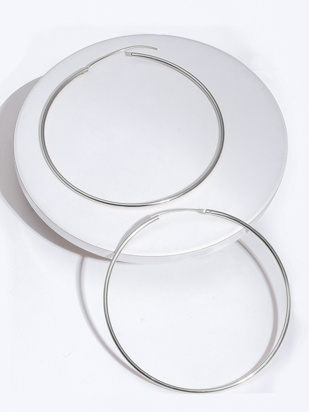

GIVA 925 Sterling Silver & Rhodium-Plated Circular Hoop Earrings
