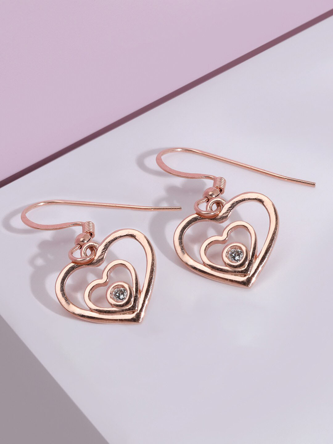 

GIVA 925 Sterling Silver Rose Gold Plated Contemporary Drop Earrings