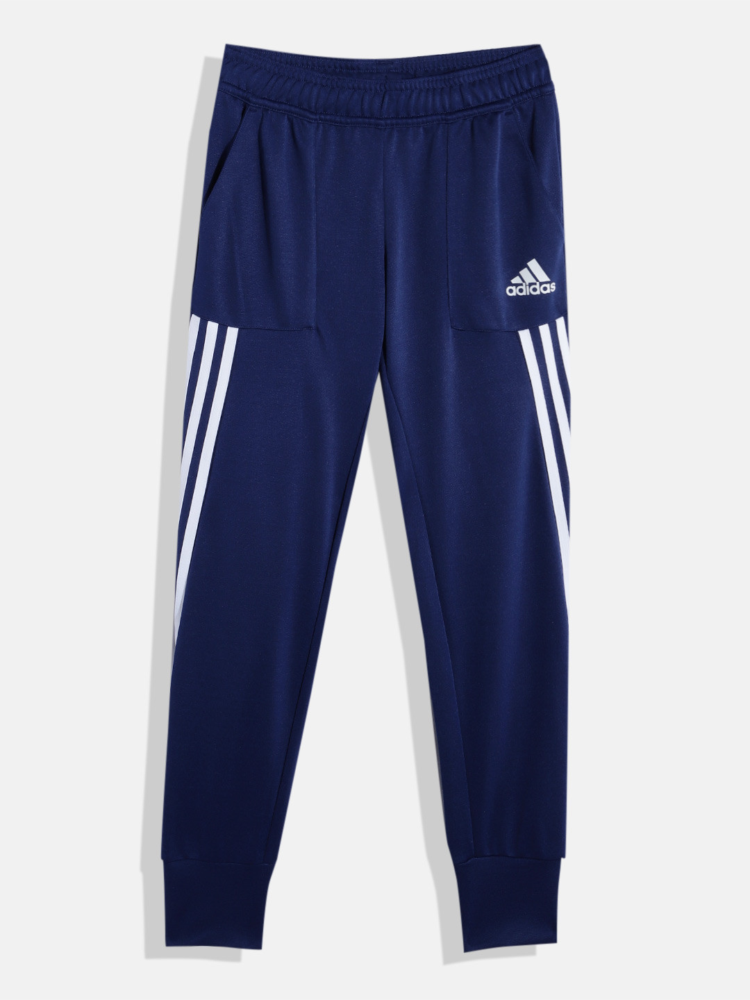 

ADIDAS Boys Brand 3-Stripe Detail Joggers, Navy blue