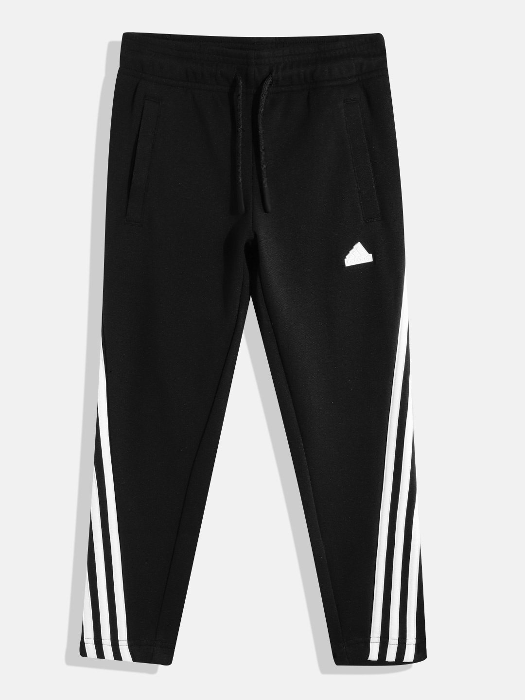 

ADIDAS Kids Striped Slim Fit FI 3S Tapered Leg Sweat Pants, Black