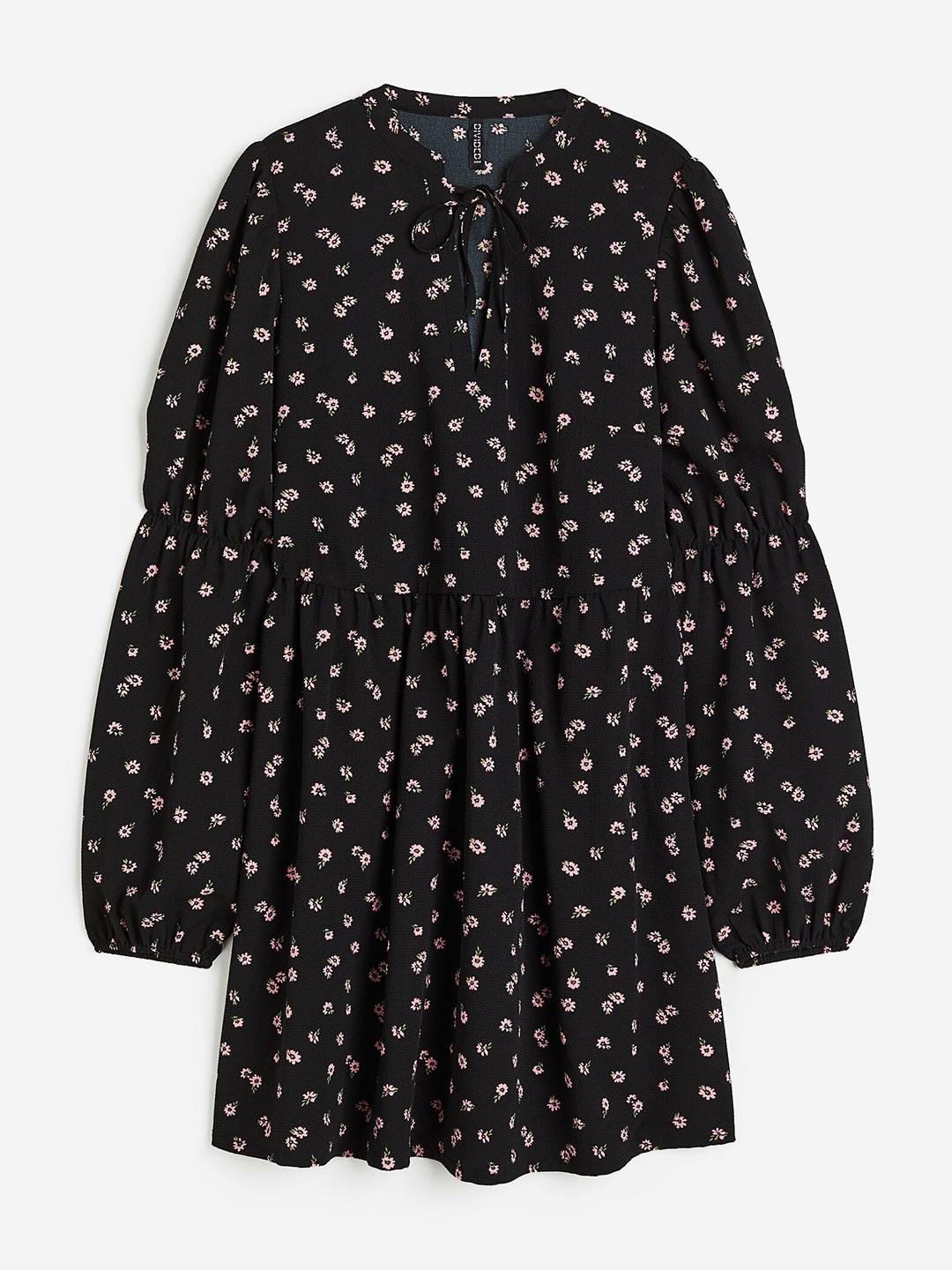 

H&M Patterned A-Line Dress, Black