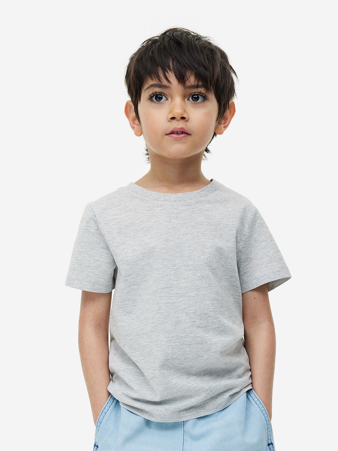 

H&M Boys 5-Pack Cotton T-Shirts, Black