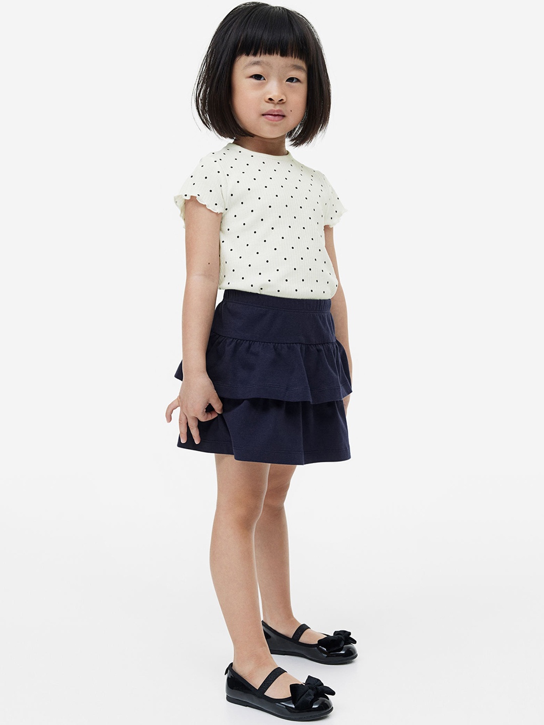

H&M Girls 2-Piece Pure Cotton Set, White