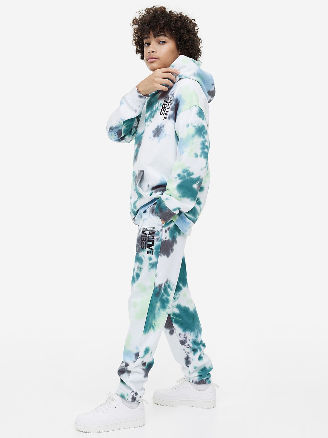 

H&M Boys Printed Joggers, White
