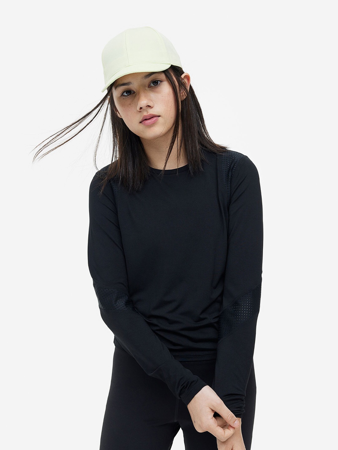 

H&M Girls DryMove Sports Top, Black