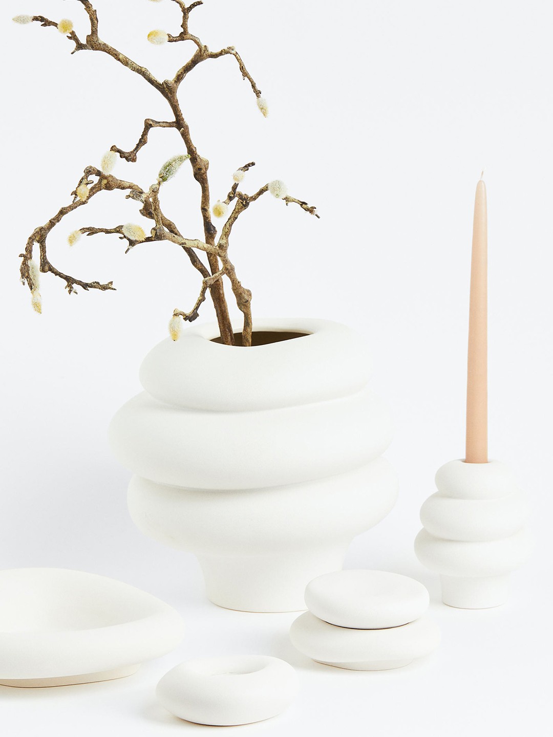 

H&M White Stoneware Tealight Holder