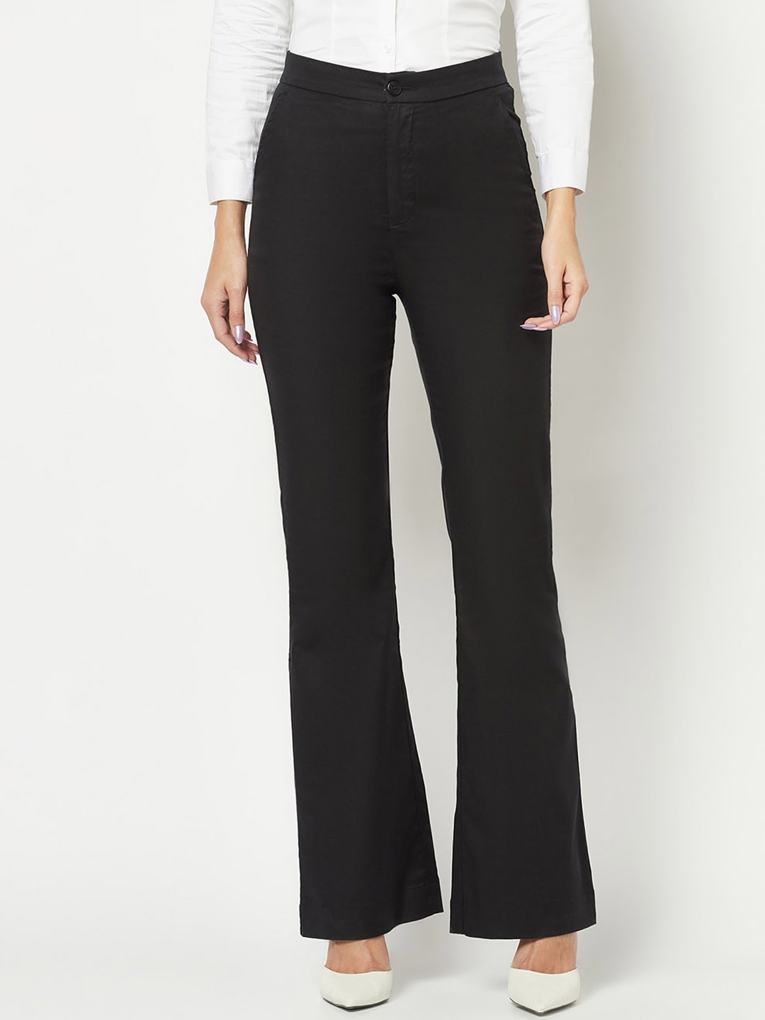

Crimsoune Club Women Relaxed Bootcut Trousers, Black