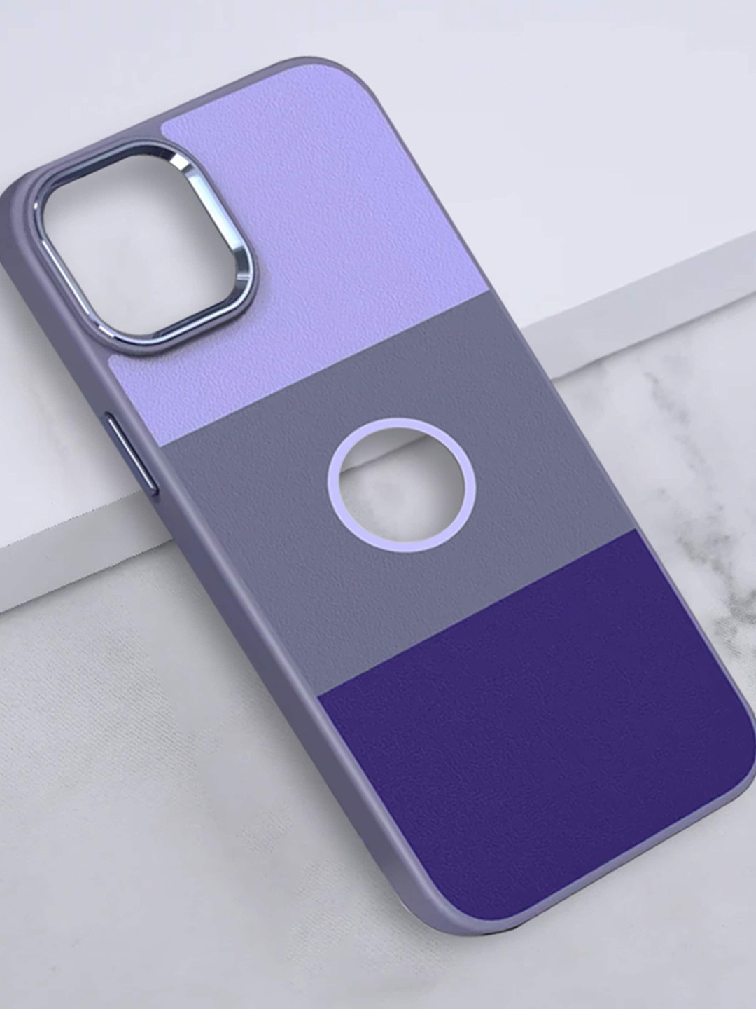 

Karwan Premium Leather iPhone 13 Phone Back Cover, Purple