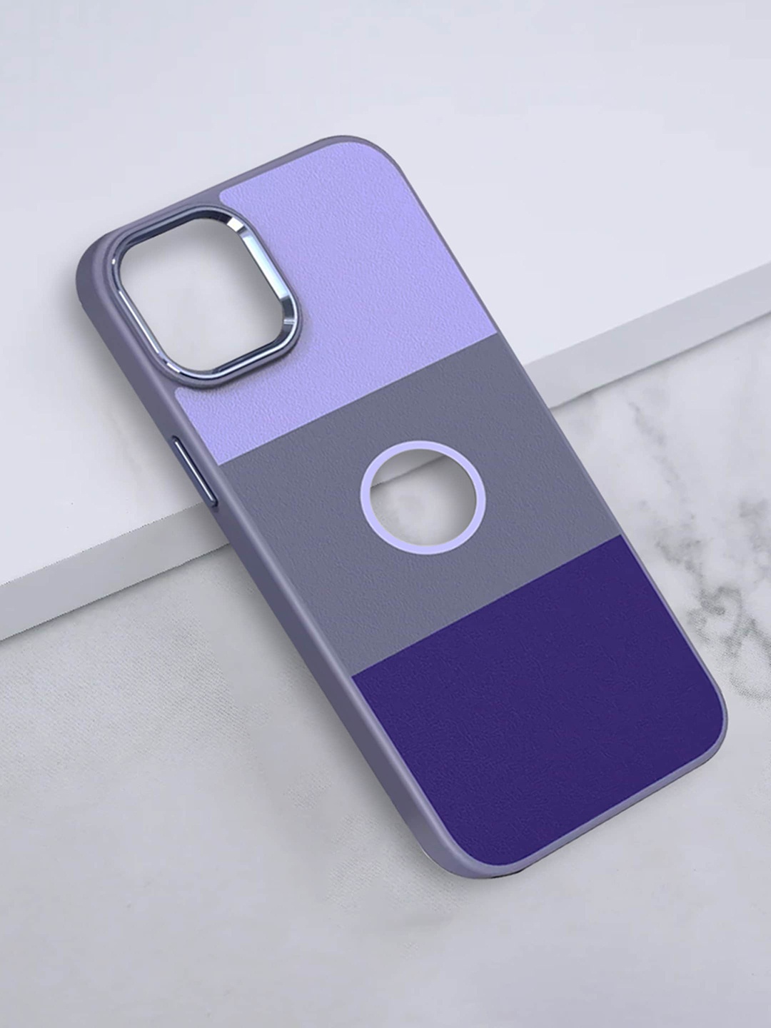 

Karwan Premium Leather iPhone 13 Pro Phone Back Cover, Purple