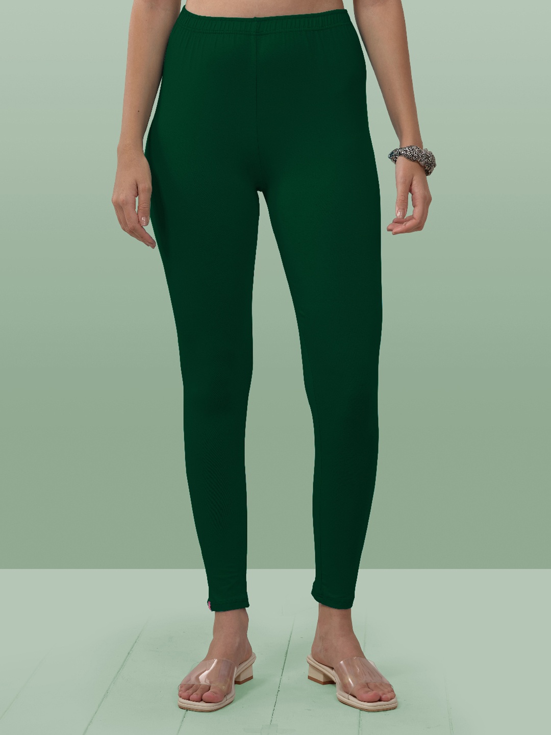 

LYRA Women 4-Way Stretch Ankle-Length Leggings, Green