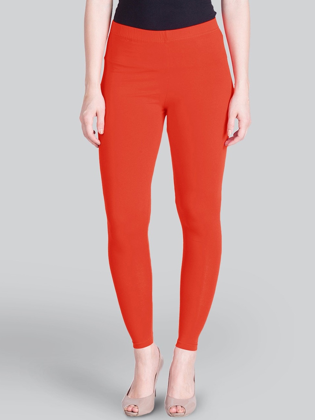 

LYRA Women 4-Way Stretch Ankle-Length Leggings, Orange