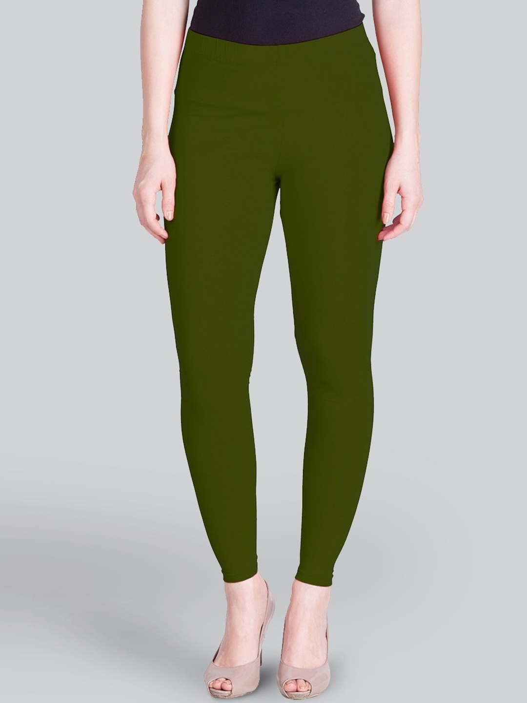 

LYRA Women 4-Way Stretch Ankle-Length Leggings, Olive