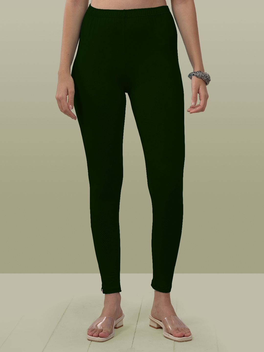 

LYRA Women 4-Way Stretch Ankle-Length Leggings, Green