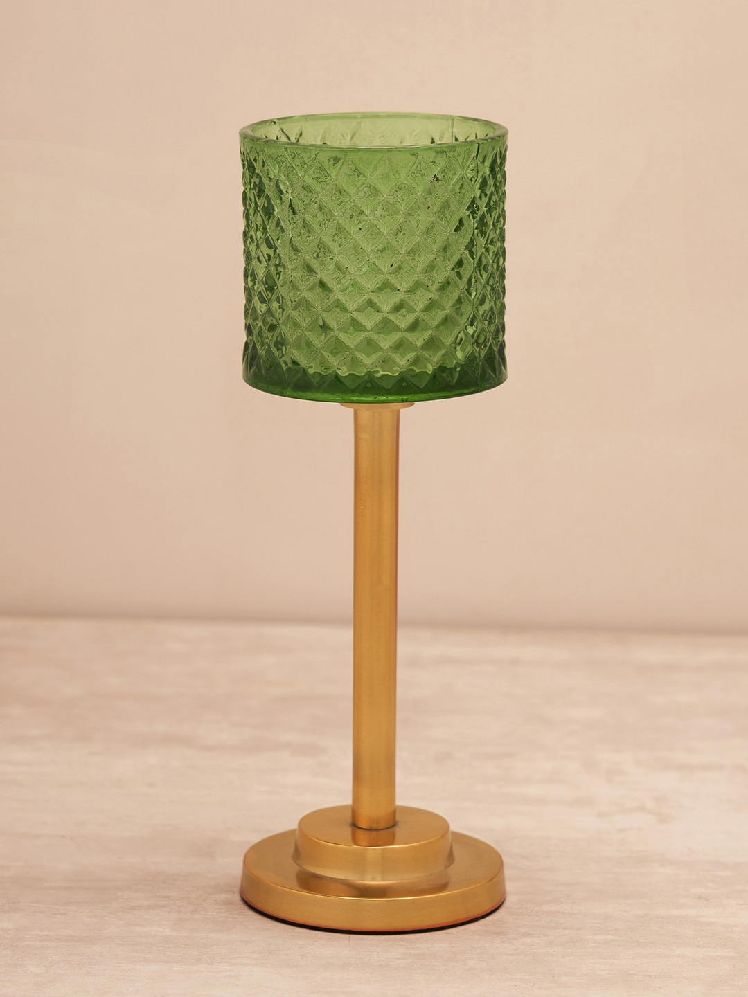 

Pure Home and Living Green Textured Diamond Cut Votive Holder