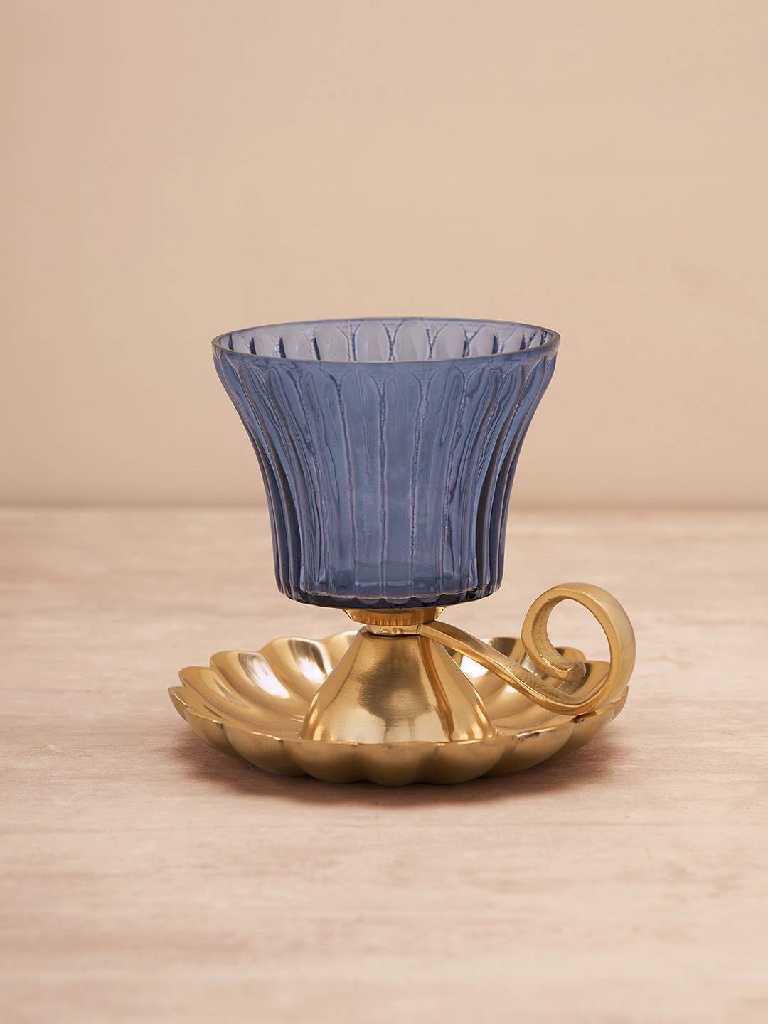 

Pure Home and Living Blue Textured Luster Votive Holder
