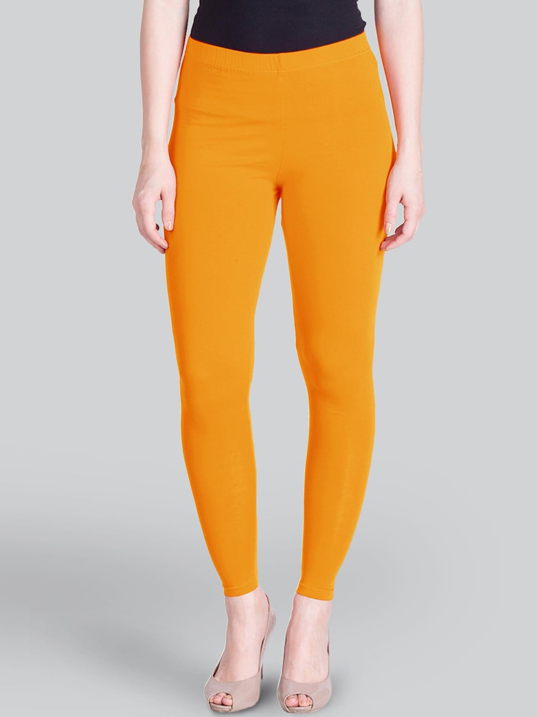 

LYRA Women 4-Way Stretch Ankle-Length Leggings, Orange