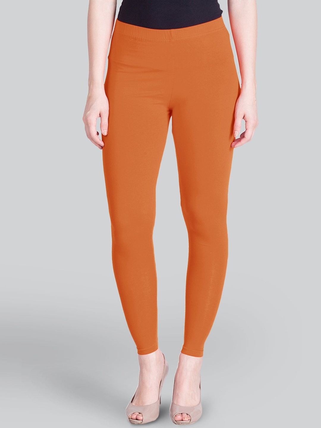 

LYRA Women 4-Way Stretch Ankle-Length Leggings, Orange