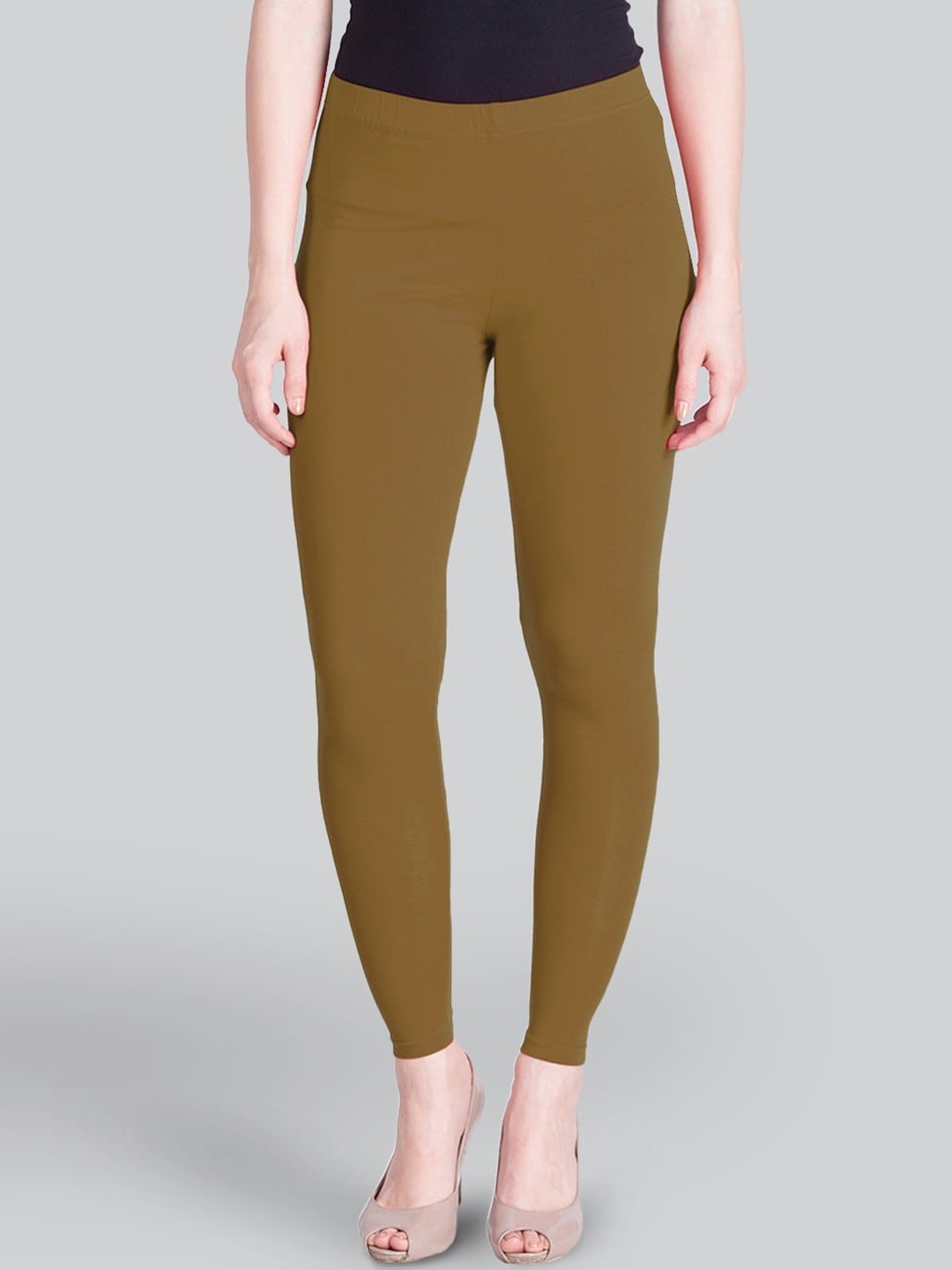 

LYRA Women 4-Way Stretch Ankle-Length Leggings, Olive