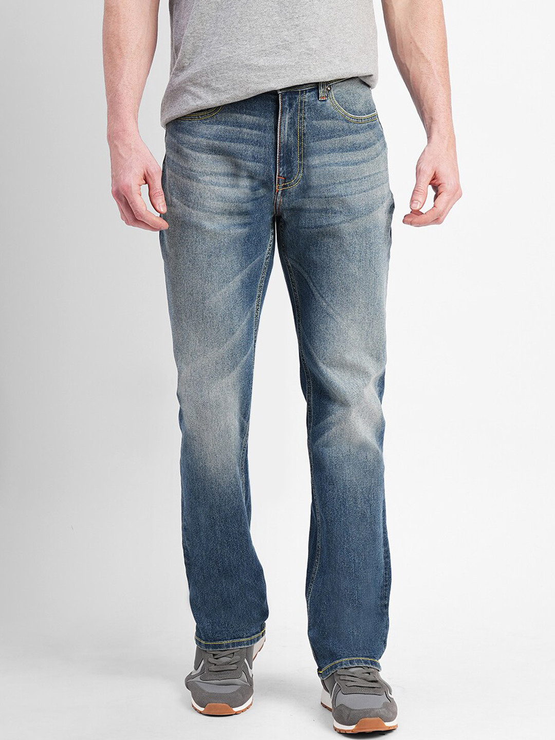 

Jack & Jones Men Slim Fit Clean Look Heavy Fade Stretchable Cotton Jeans, Blue