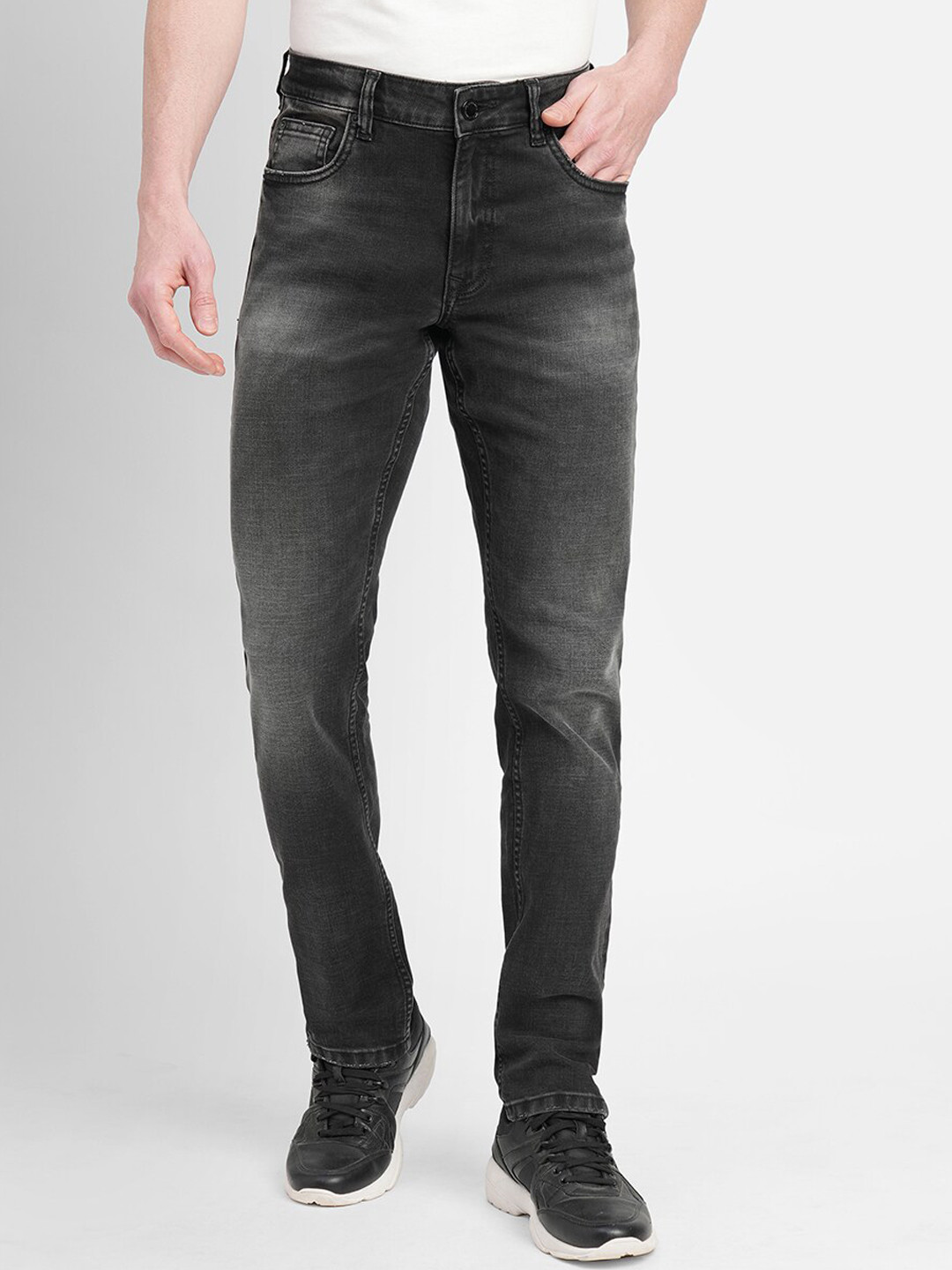 

Jack & Jones Men Slim Fit Heavy Fade Stretchable Jeans, Grey