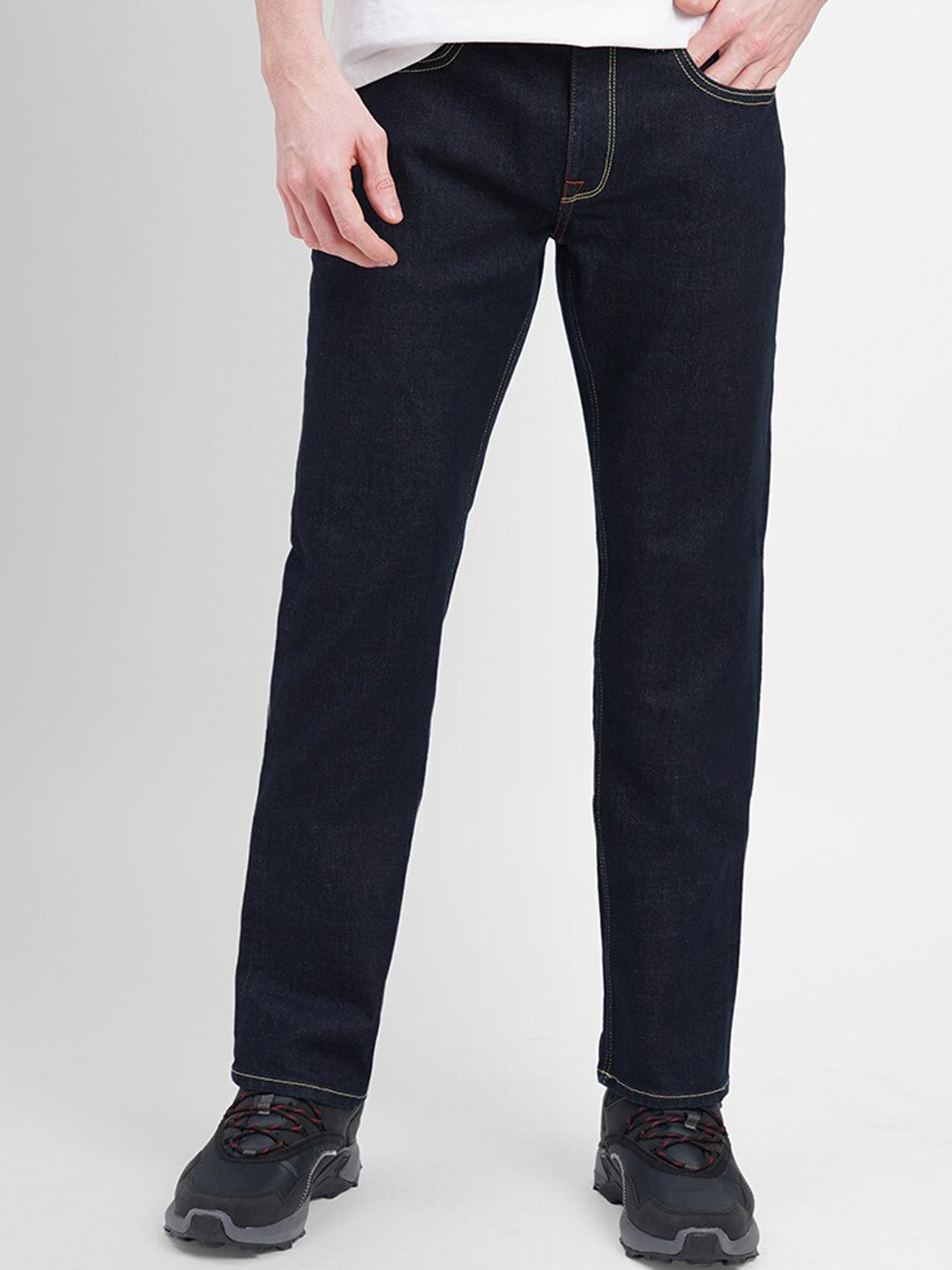 

Jack & Jones Men Clean Look Straight Fit Stretchable Cotton Jeans, Navy blue