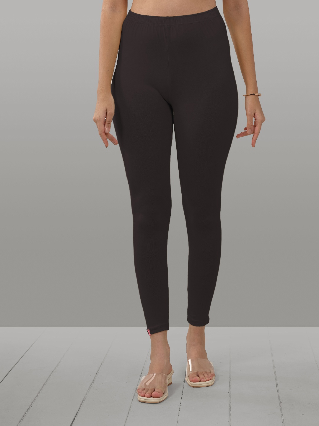 

LYRA Women 4-Way Stretch Ankle-Length Leggings, Charcoal