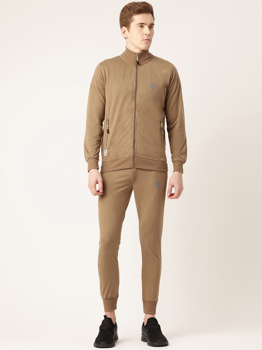

Sports52 wear Mock Collar Mid-Rise Tracksuits, Brown