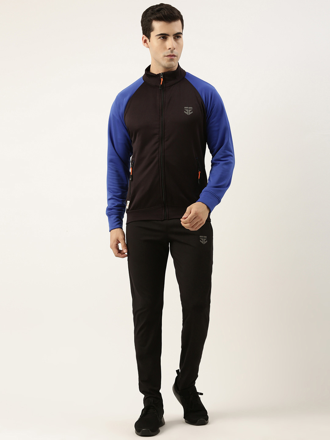 

Sports52 wear Men Colourblocked Track Jacket With Joggers Training Tracksuit, Blue