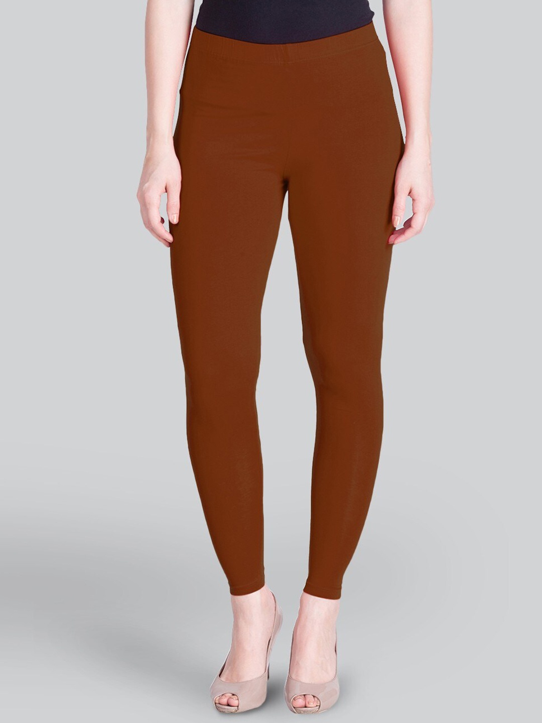 

LYRA 4-Way Stretch Ankle-Length Leggings, Rust