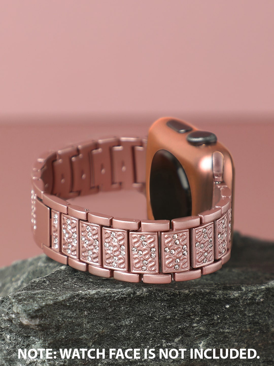 

HAUTE SAUCE by Campus Sutra Women Embellished Metal Apple Watch Strap, Gold