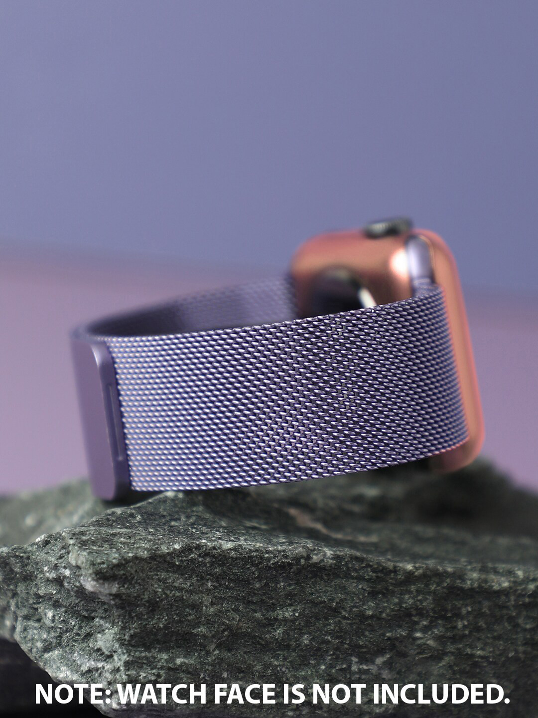 

HAUTE SAUCE by Campus Sutra Women Textured Metal Apple Watch Strap, Purple