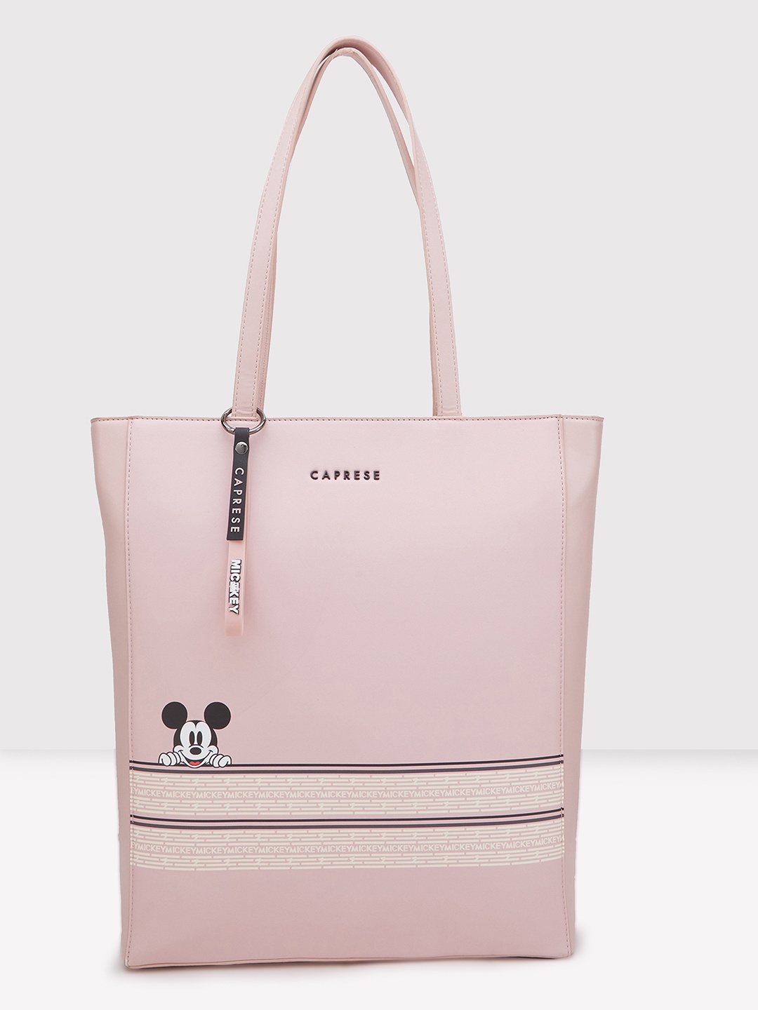 

Caprese Disney Inspired Graphic Printed Mickey Mouse Tote Bag, Pink
