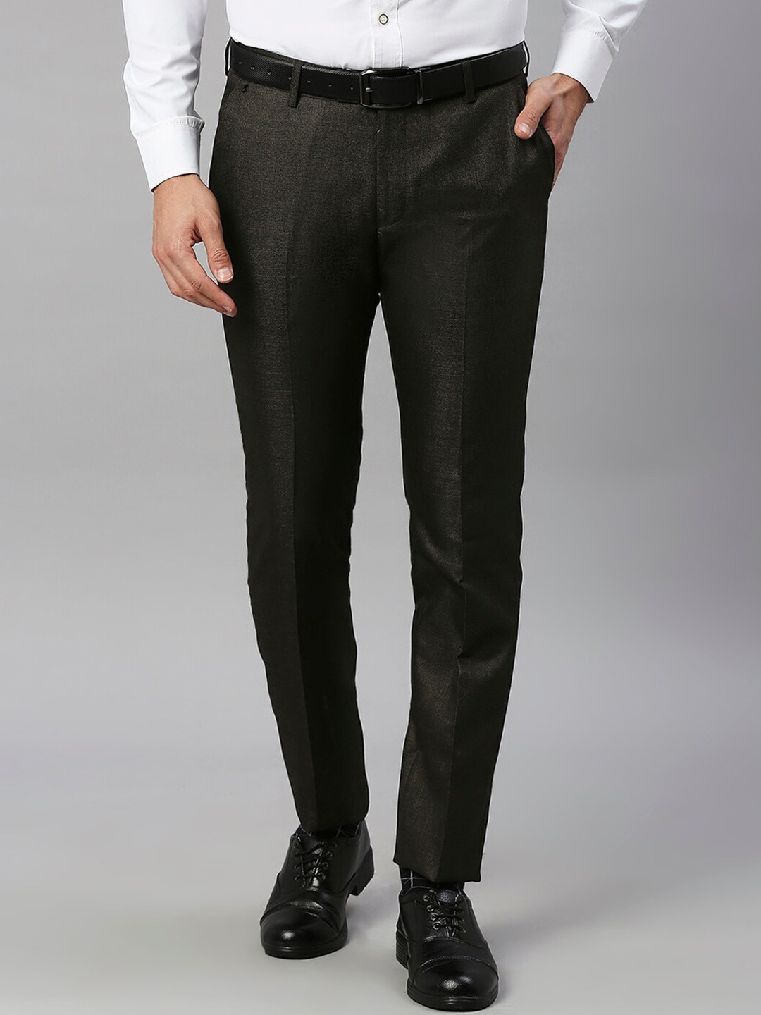

Solemio Men Easy Wash Formal Trousers, Coffee brown