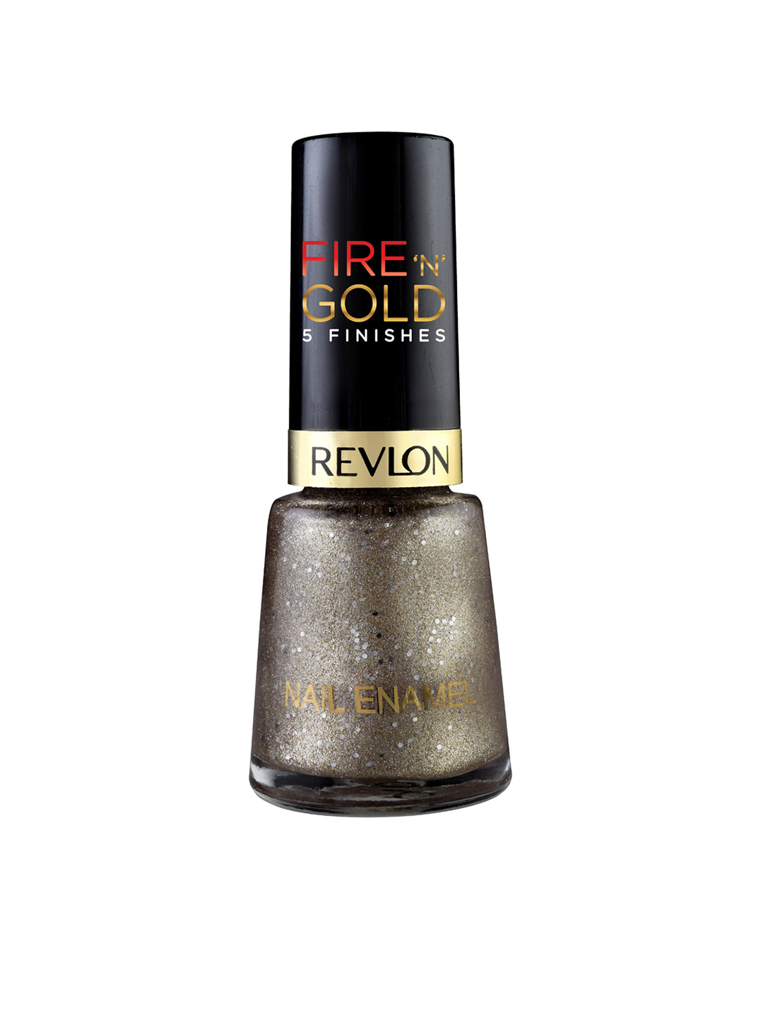 

Revlon Fire n Gold 5 Finishes Nail Enamel 8 ml - Gold Grains 556, Grey