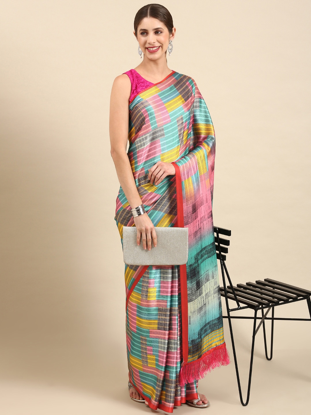 

VASTRANAND Satin Saree, Multi
