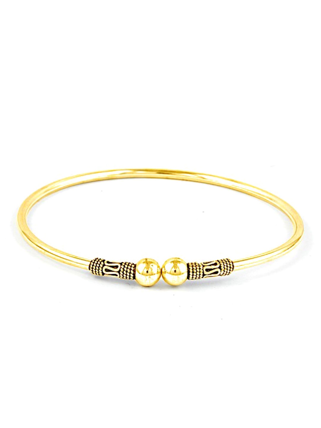 

ahilya 92.5 Sterling Silver Gold Plated Mandala Rawa Kada Anklet