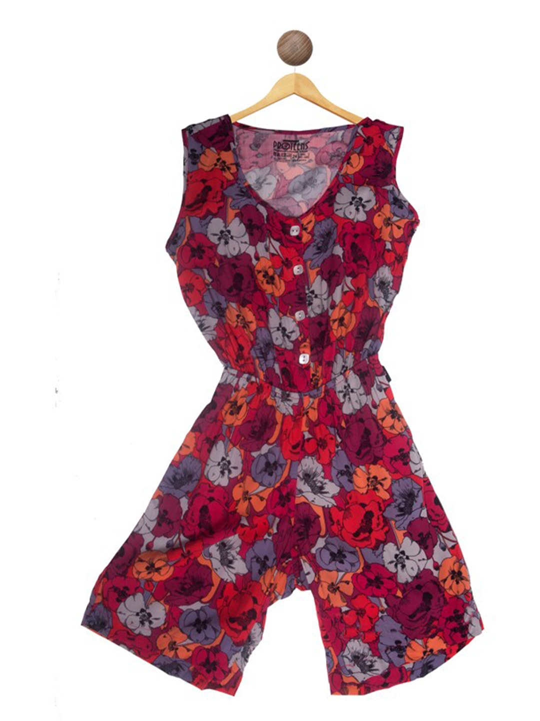

PROTEENS Girls Red & Orange Printed Jumpsuit