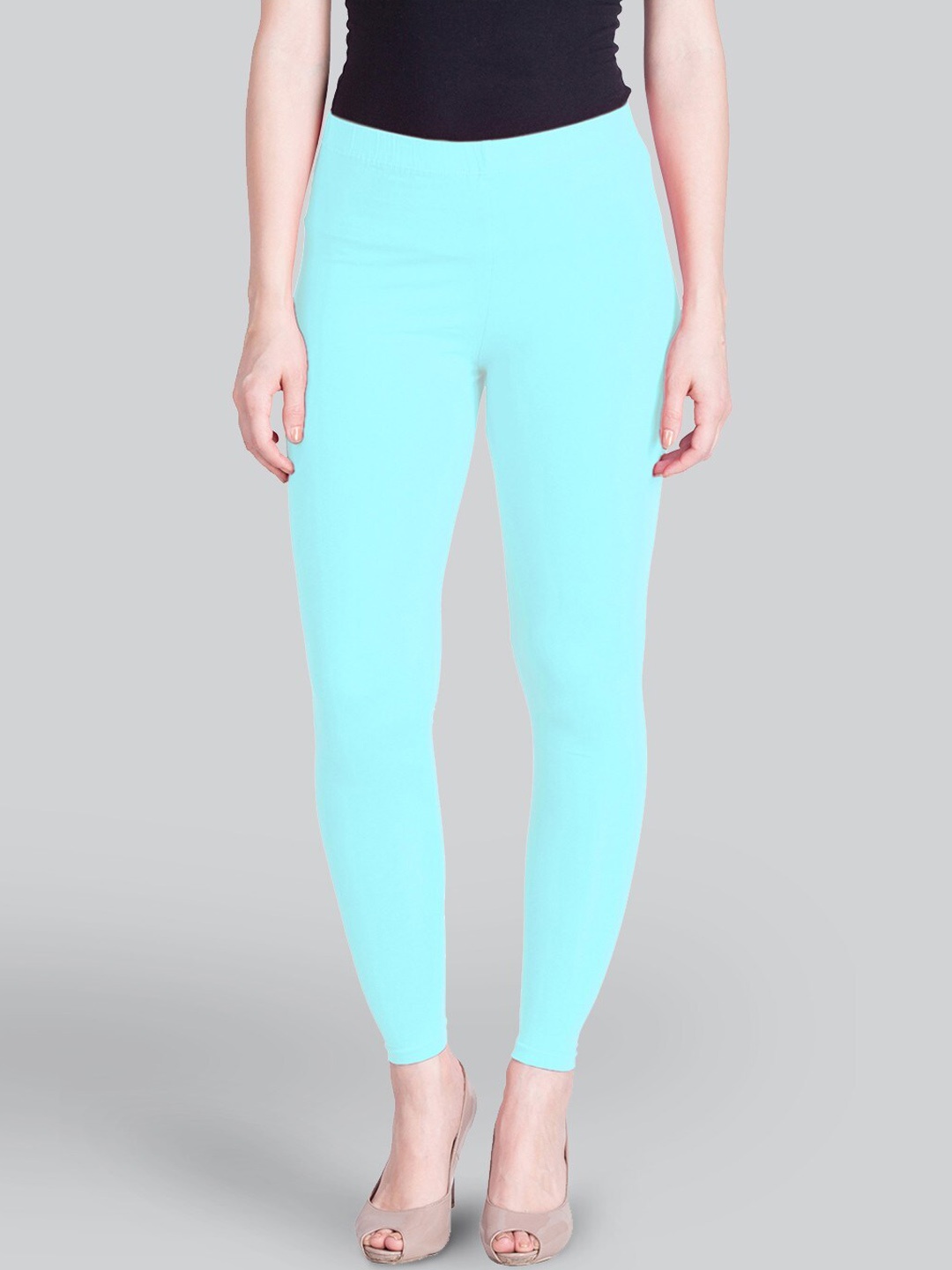 

LYRA Ankle-Length Cotton Leggings, Blue