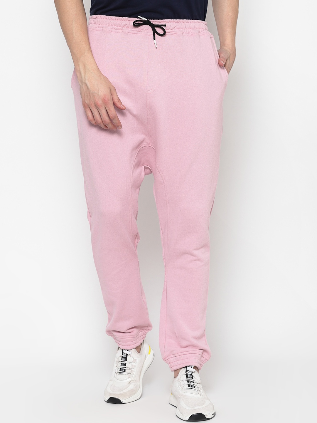 

PAUSE SPORT Men Regular Fit Cotton Joggers, Pink