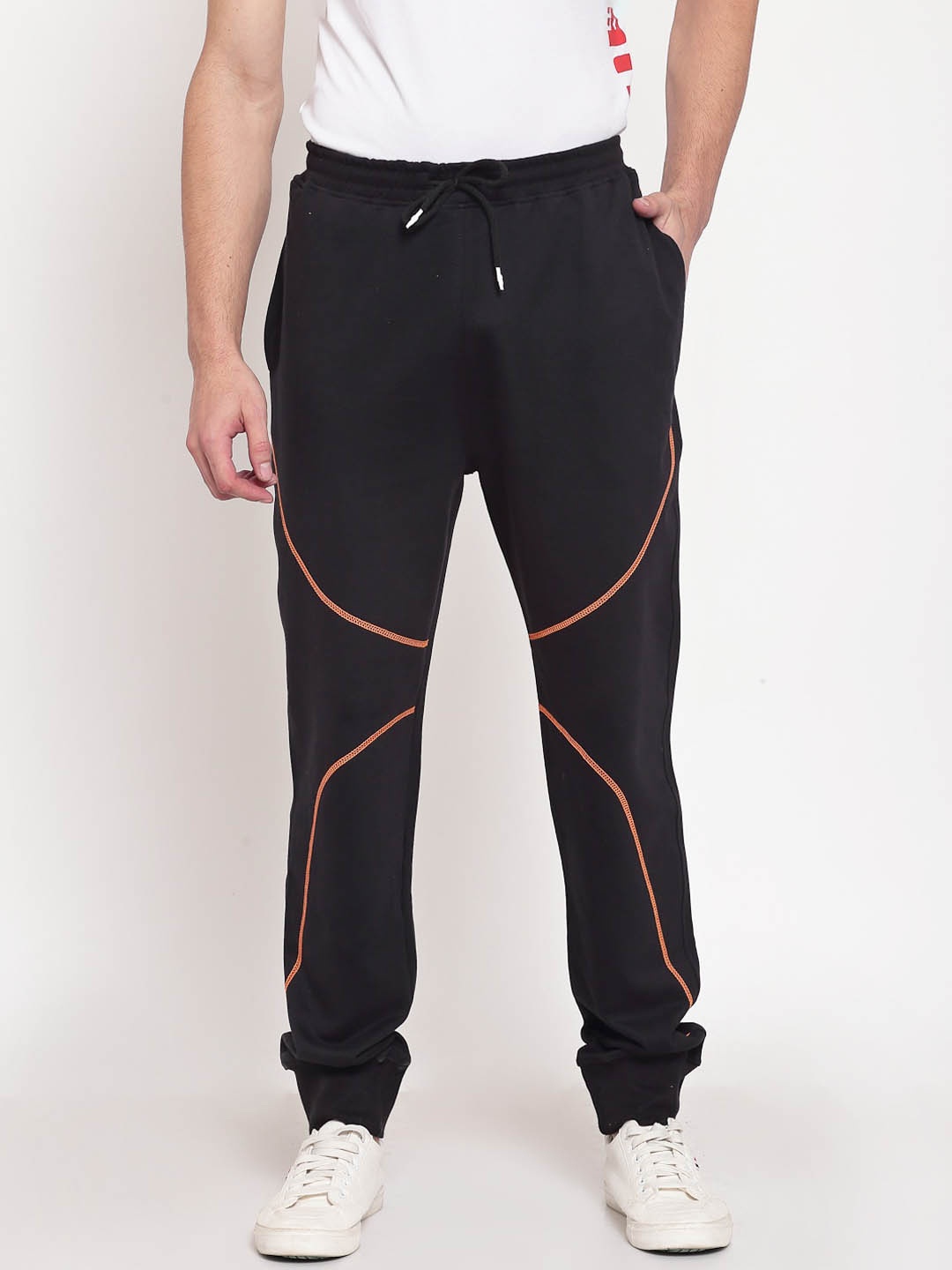 

PAUSE SPORT Men Regular Fit Cotton Joggers, Black