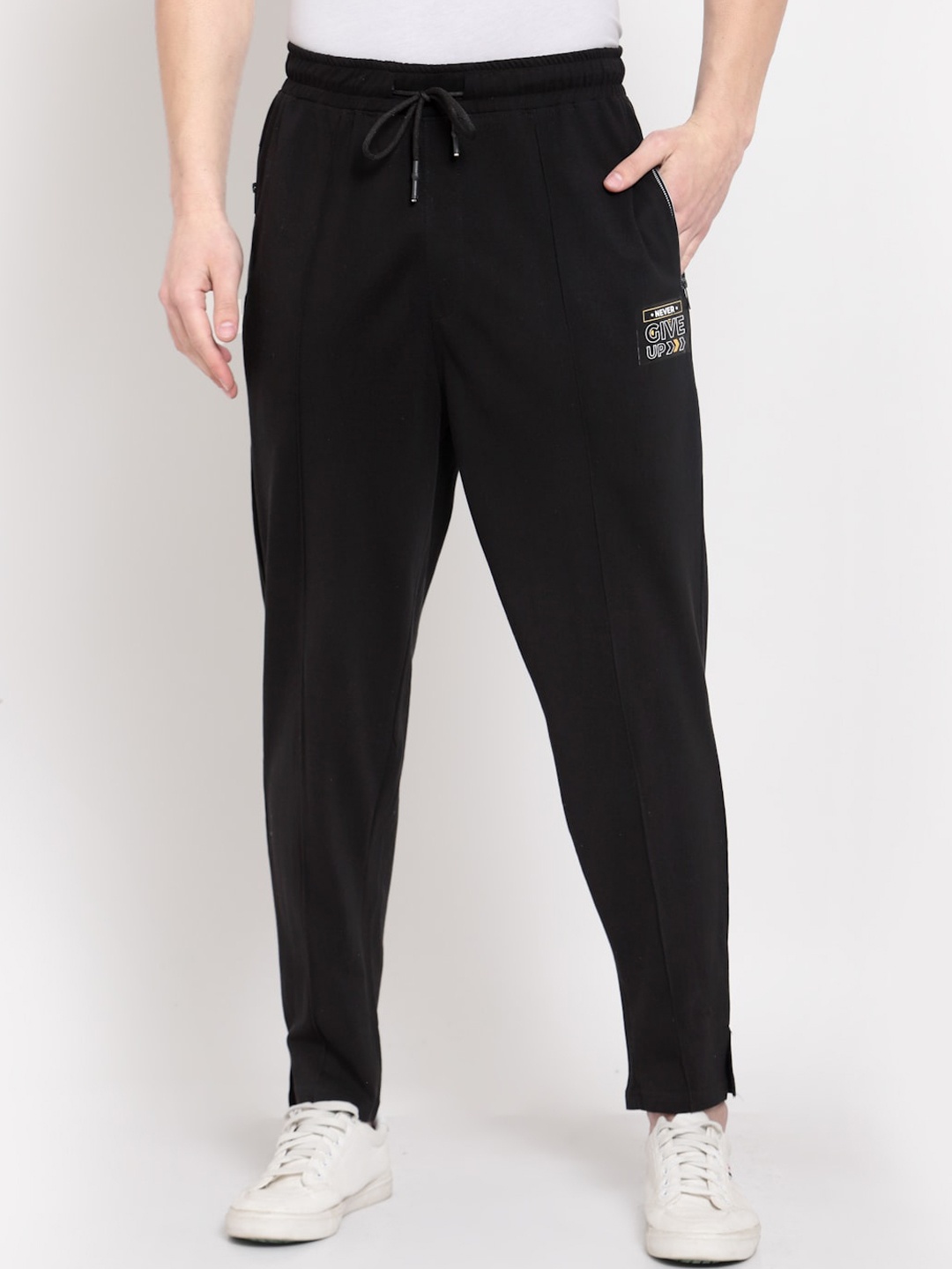 

PAUSE SPORT Men Regular Fit Cotton Joggers, Black