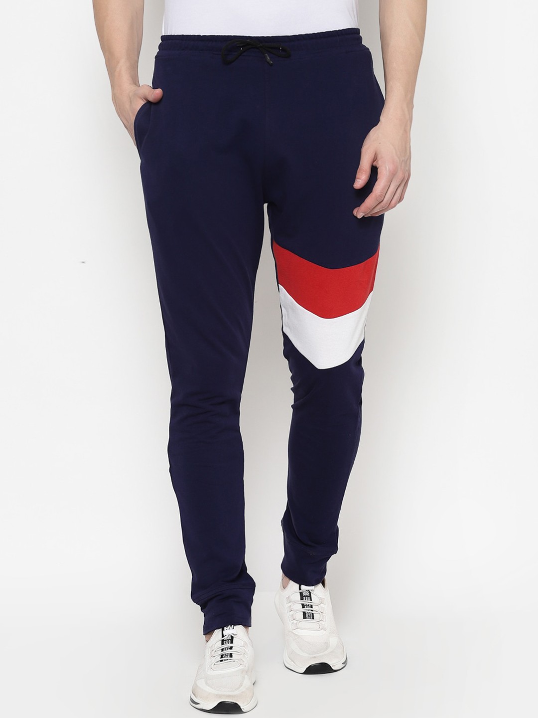 

PAUSE SPORT Men Cotton Original Regular Fit Mid-Rise Joggers, Blue